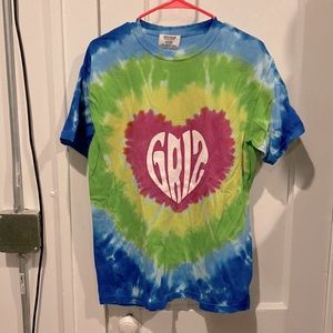Like New GRiZ Grizmas season 7 heart tie dye tshirt size medium